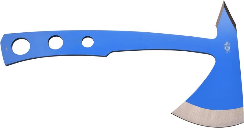 Perfect Point Throwing Axes – Set of 2 - Blue and Satin Finish Stainless Steel Blades w/Blue Stainless Steel Handles, Nylon Sheath, Full Tang, Well Balanced, Throwing Sport Axes – PP-107BL-2 - Image 3